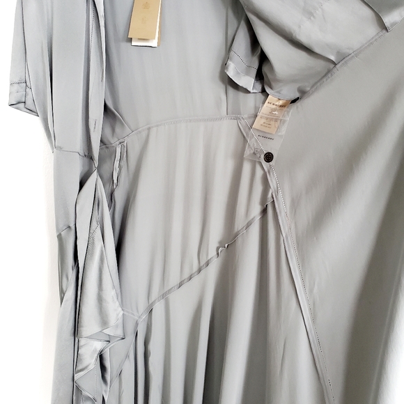 NWT Burberry 100% Silk Tie-waist Shirt Dress 4 - Picture 13 of 16